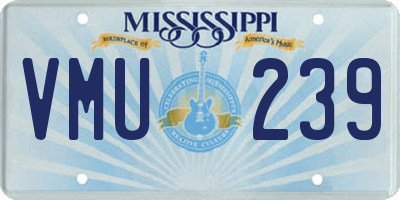 MS license plate VMU239