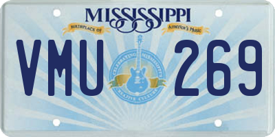 MS license plate VMU269