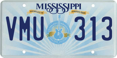 MS license plate VMU313