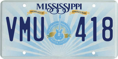 MS license plate VMU418