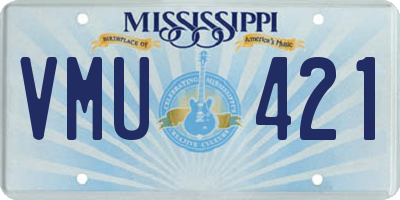MS license plate VMU421