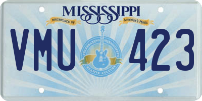 MS license plate VMU423