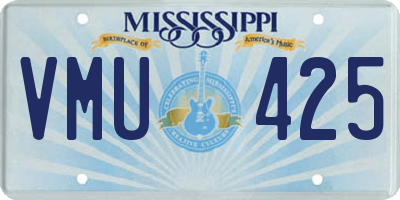 MS license plate VMU425