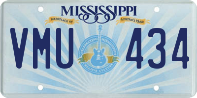 MS license plate VMU434