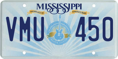 MS license plate VMU450