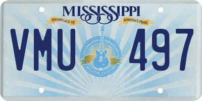 MS license plate VMU497