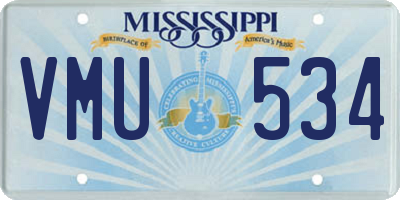 MS license plate VMU534