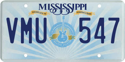 MS license plate VMU547
