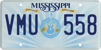 MS license plate VMU558