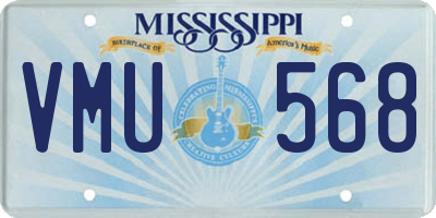MS license plate VMU568