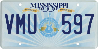 MS license plate VMU597