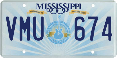 MS license plate VMU674