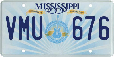 MS license plate VMU676
