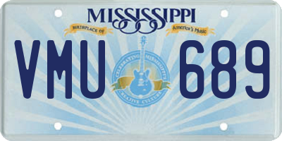 MS license plate VMU689