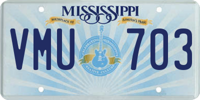 MS license plate VMU703