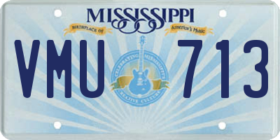 MS license plate VMU713