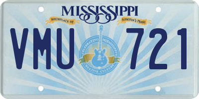 MS license plate VMU721