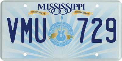 MS license plate VMU729