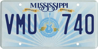 MS license plate VMU740