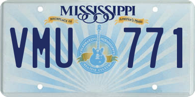 MS license plate VMU771