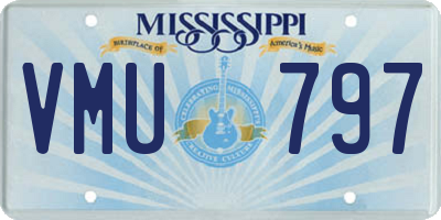 MS license plate VMU797