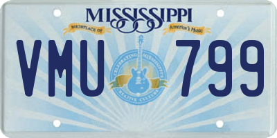 MS license plate VMU799