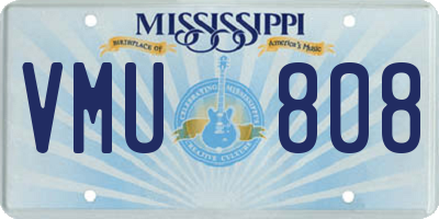 MS license plate VMU808