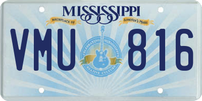 MS license plate VMU816