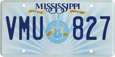 MS license plate VMU827