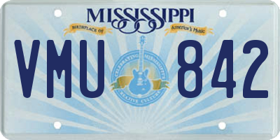 MS license plate VMU842