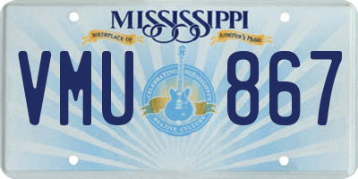 MS license plate VMU867