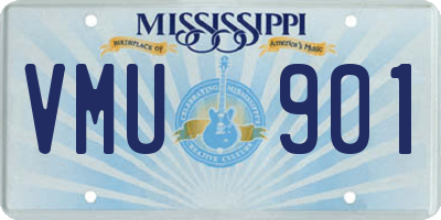 MS license plate VMU901