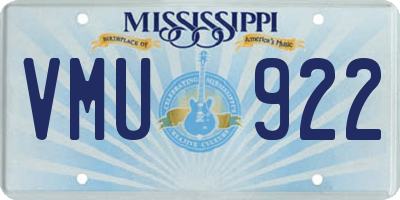 MS license plate VMU922