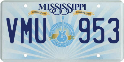 MS license plate VMU953