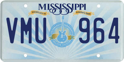 MS license plate VMU964