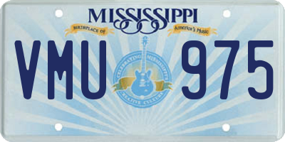 MS license plate VMU975