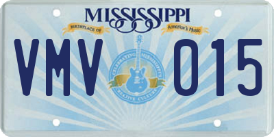 MS license plate VMV015