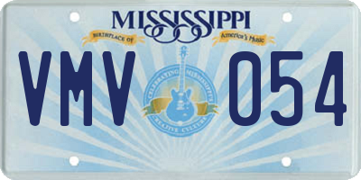 MS license plate VMV054