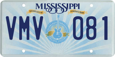 MS license plate VMV081