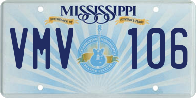 MS license plate VMV106
