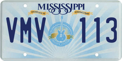 MS license plate VMV113
