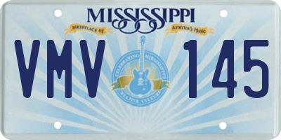 MS license plate VMV145
