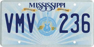 MS license plate VMV236