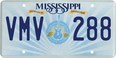 MS license plate VMV288
