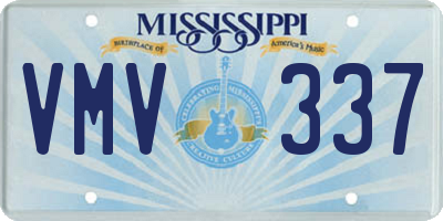 MS license plate VMV337