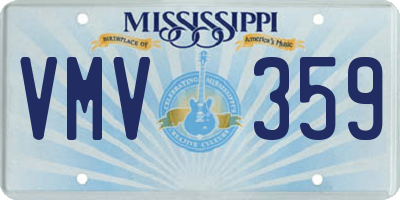 MS license plate VMV359