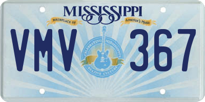MS license plate VMV367