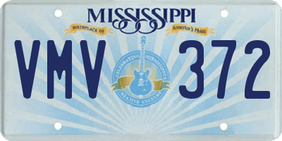 MS license plate VMV372