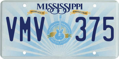 MS license plate VMV375