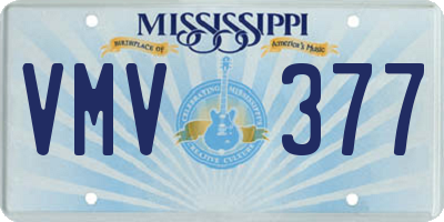 MS license plate VMV377